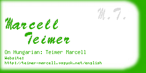 marcell teimer business card